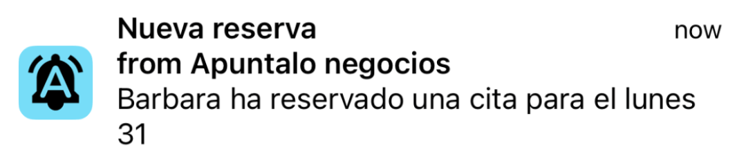 software para barberías notificación cita